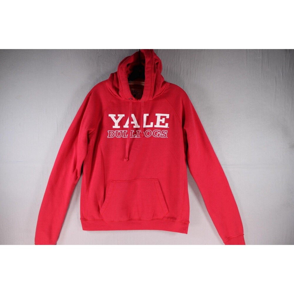 League Collegiate Wear Yale Bulldogs Hoodie Red Pullover Sweatshirt Men Size XL